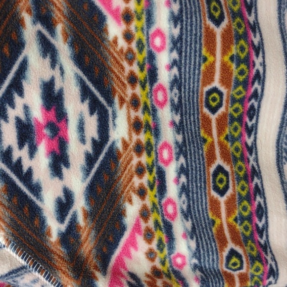 Eddie Bauer Women's Quest Fleece Aztec Southwestern 1/4 Zip LS - Picture 6 of 12